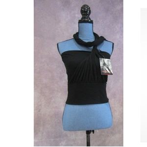 NEW Rampage Black Tube Top w/ Wraparound Size L